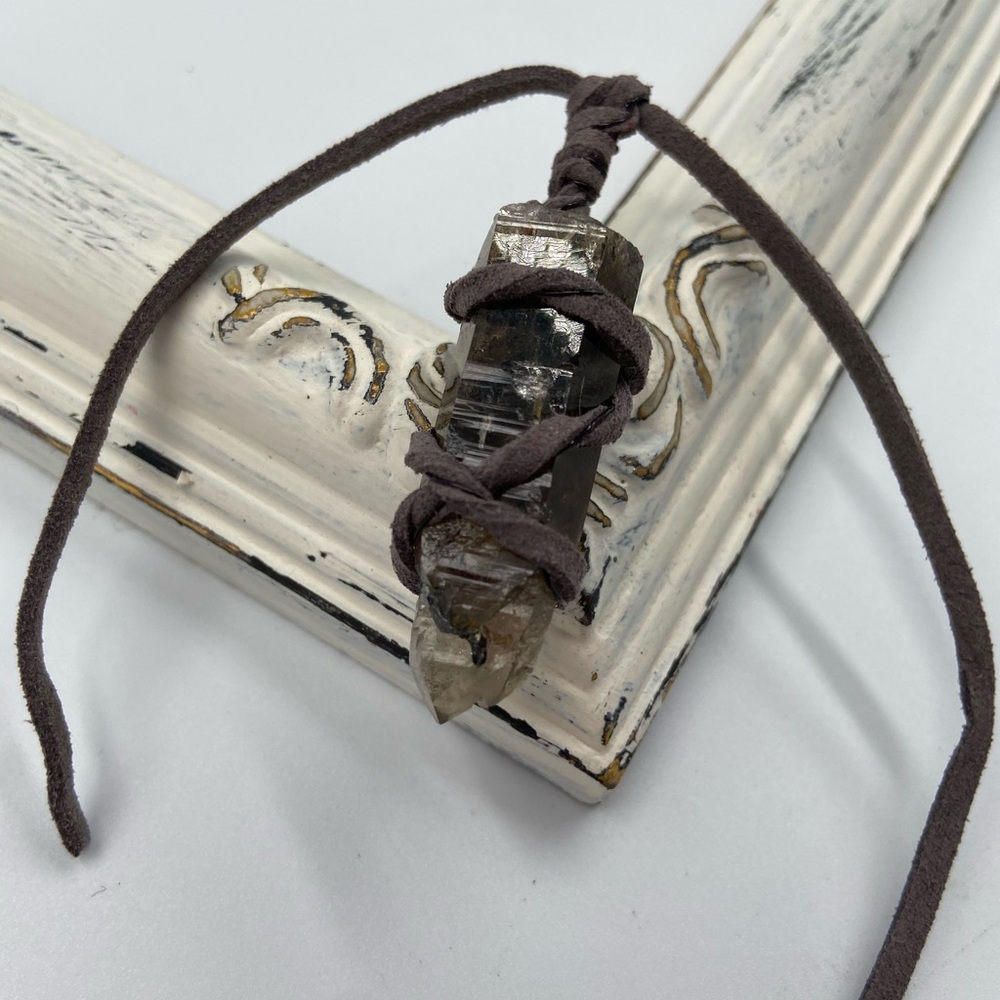 Smoky Quartz w/Black Tourmaline inclusions Pendant